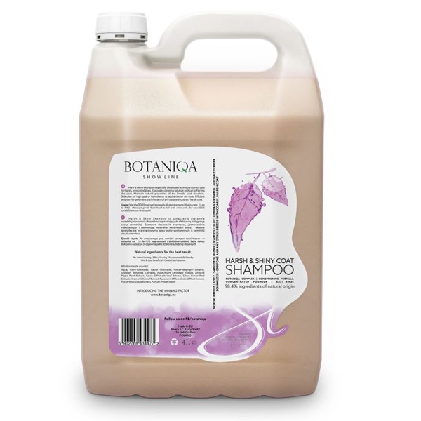 Botaniqa Show Line Harsh and Shiny Coat Shampoo, 4Liter