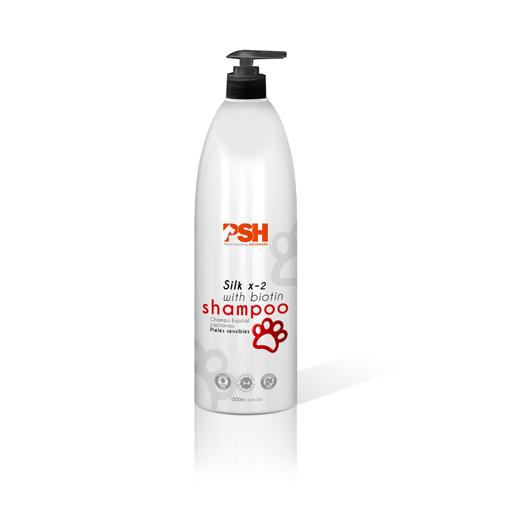 PSH Silk X2 mit Biotin Shampoo, 1 Liter